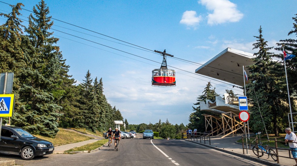 Канатная дорога в Пятигорске - вид на КМВ